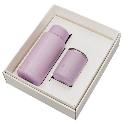 frank green Gift Set - 12oz Cup/34oz Bottle With Flip Lid Lilac Haze
